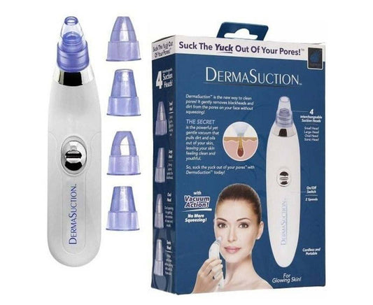 VIRTUALBAZAAR-Derma Suction Blackheads Remover 3 In 1 Black Head Remover Machine-acne Pimple Pore Cleaner Vacuum Suction Tool