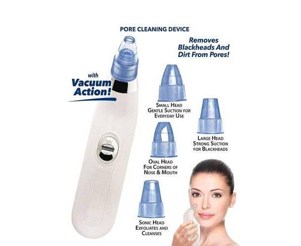 VIRTUALBAZAAR-Derma Suction Blackheads Remover 3 In 1 Black Head Remover Machine-acne Pimple Pore Cleaner Vacuum Suction Tool