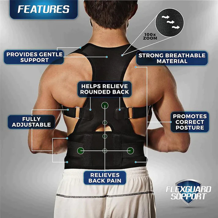 VIRTUALBAZAAR-Adjustable Back Shoulder Posture Corrector Belt