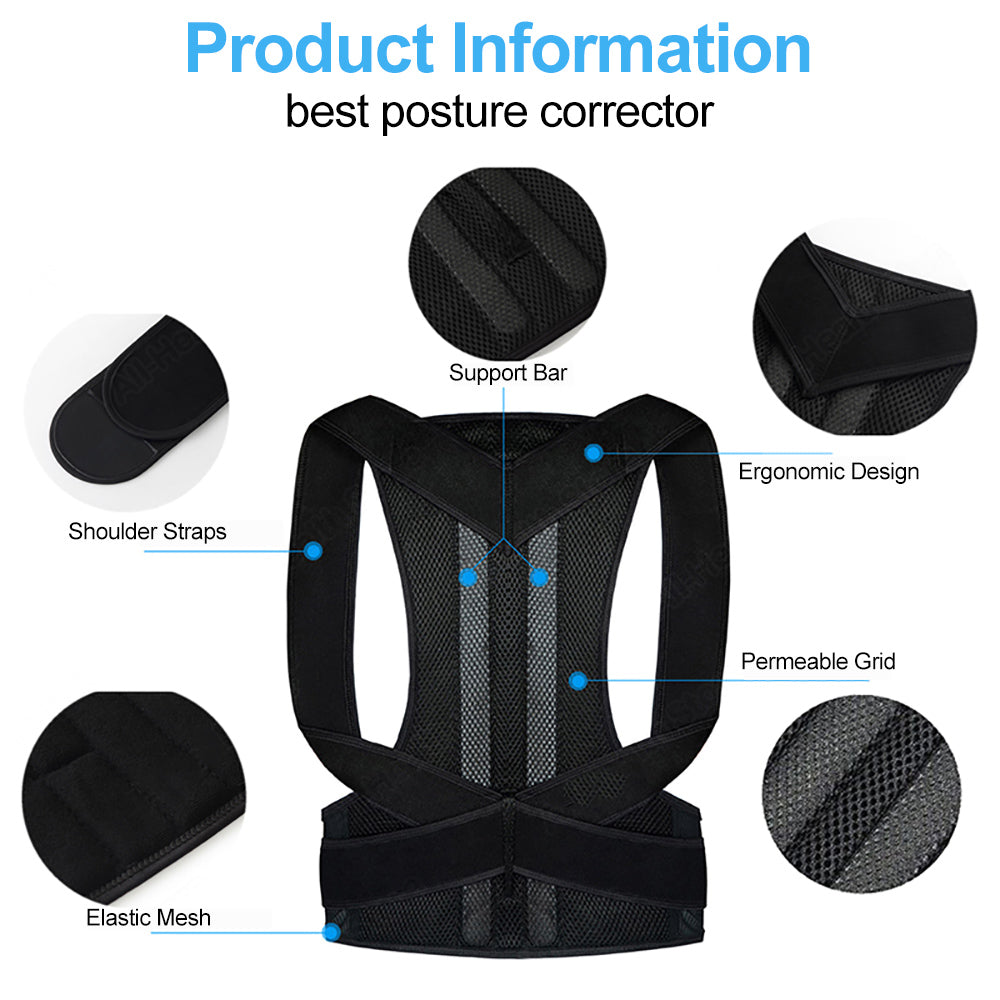 VIRTUALBAZAAR-Adjustable Back Shoulder Posture Corrector Belt