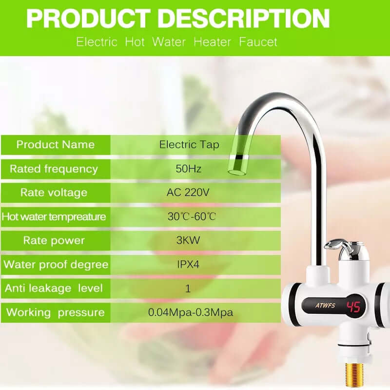 VirtualBazaar-INSTANT ELECTRIC HEATING WATER FAUCET