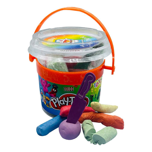 VirtualBazaar-Different colors Play-dough Sticks & Small plastic knife inside